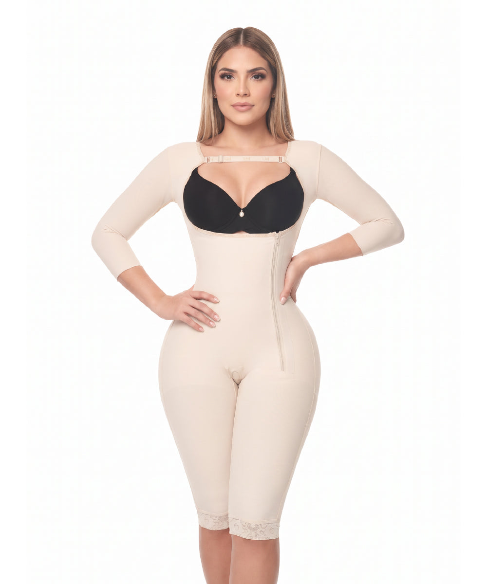 Faja post operatoria primera etapa rodilla con mangas ( Ref. C-012 )