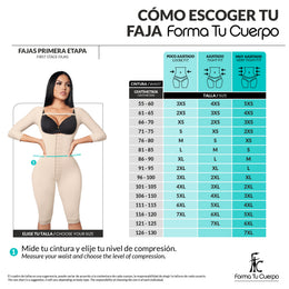 Mediana Compresión - Rodilla - Mangas - Broche Central (Ref C-013)