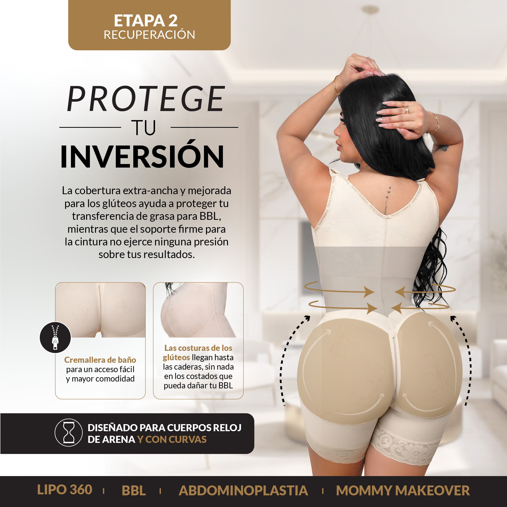 Fajas para caderas anchas - Luxury Queen (Ref. LuxBBL-213 | Ref. LuxBBL-013)