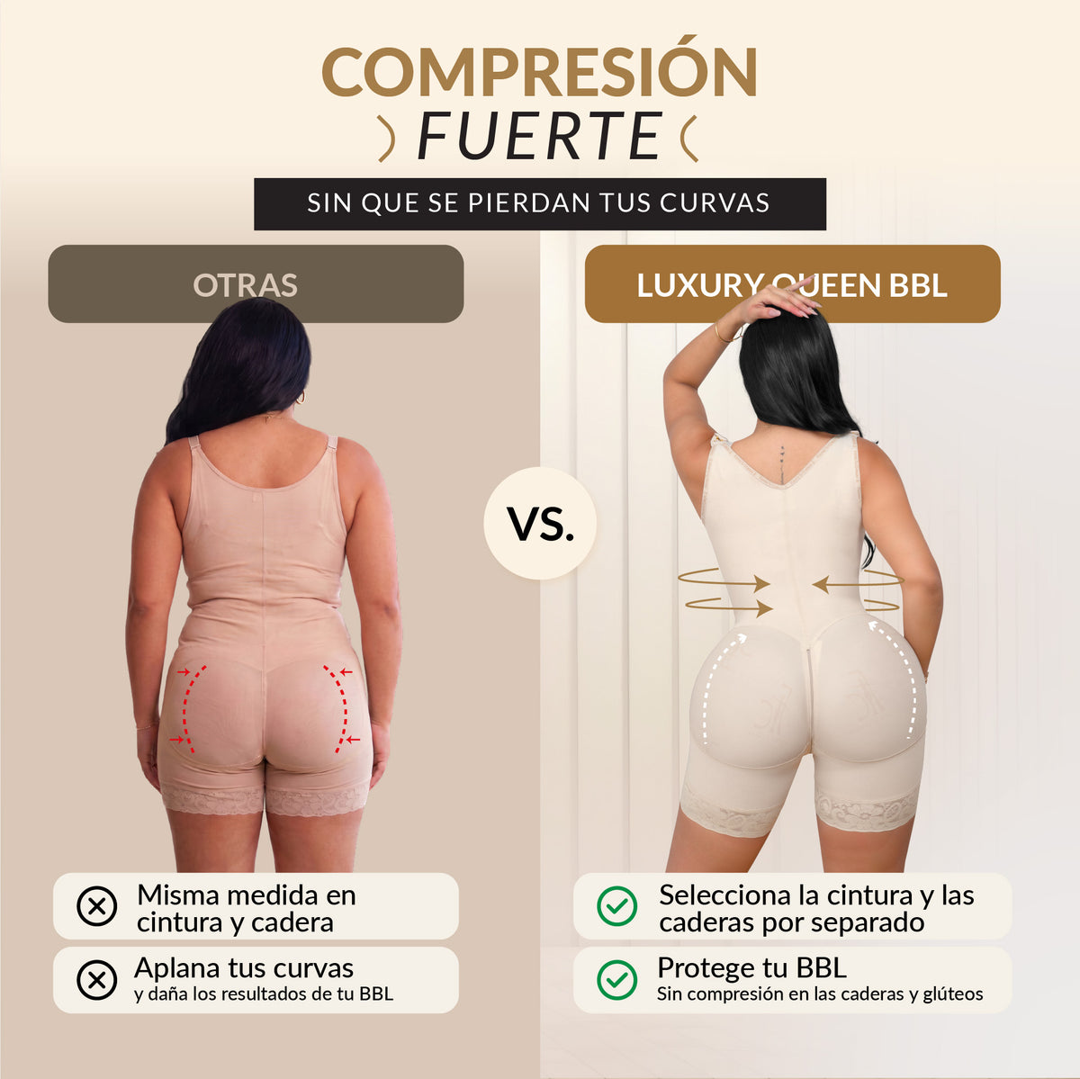 Fajas para caderas anchas - Luxury Queen (Ref. LuxBBL-213 | Ref. LuxBBL-013)
