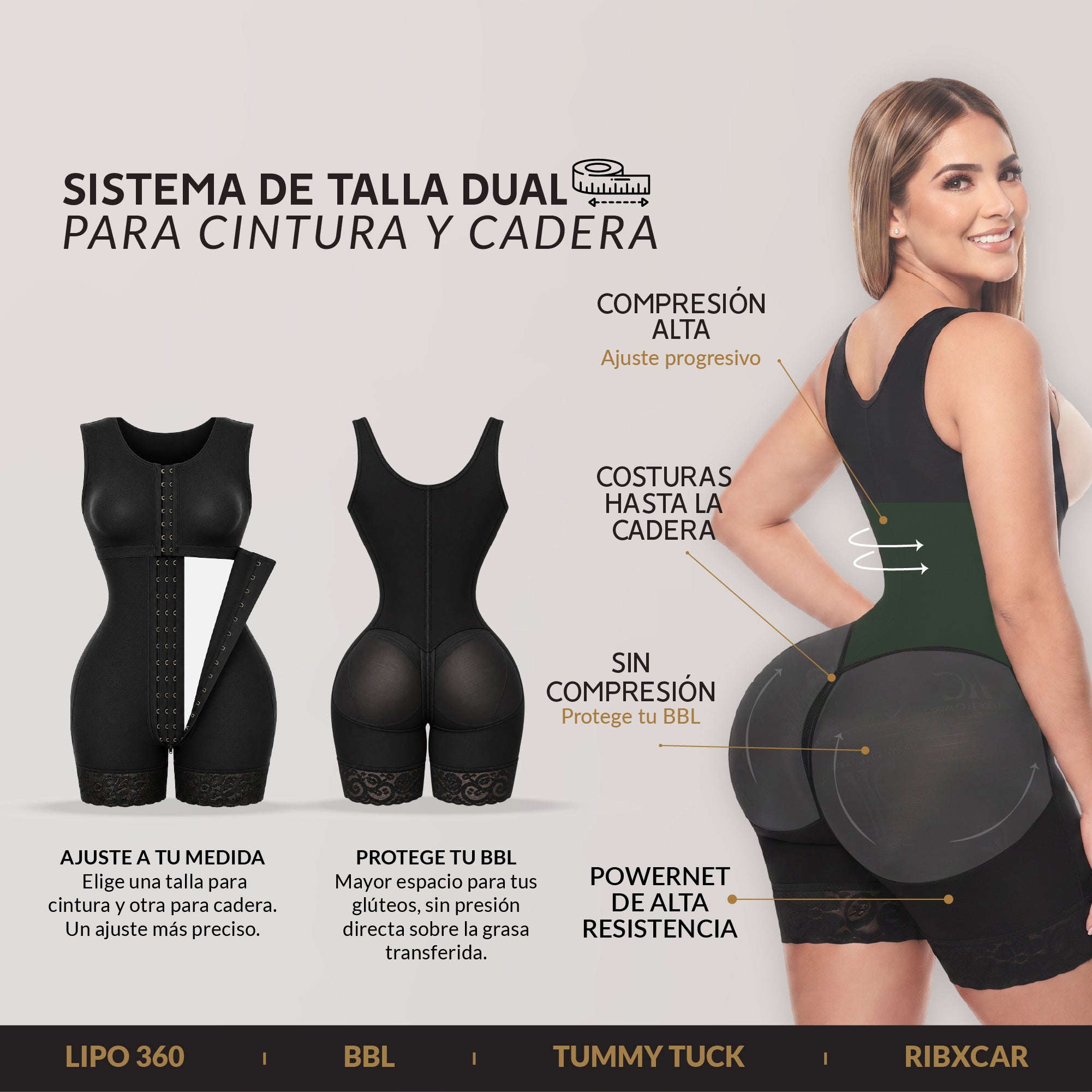 Faja para caderas anchas l LuxuryQueen BBL - (Ref. LuxBBL-293 | Ref. LuxBBL-093)