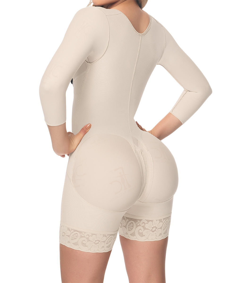 Faja Media Pierna con tiras anchas negra ( Ref O-215 / O-015 )