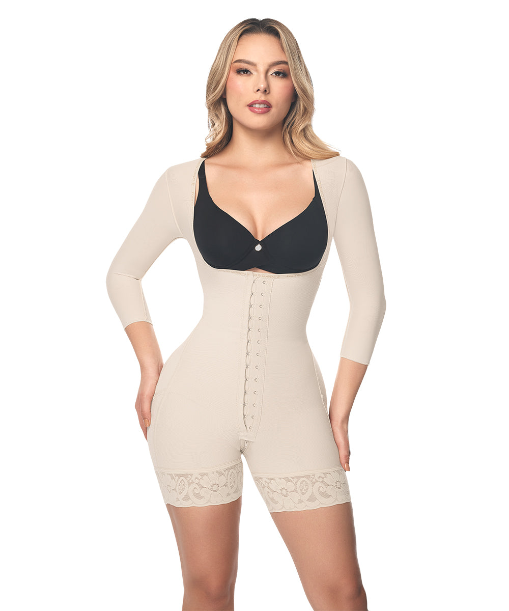 Faja Media Pierna con tiras anchas negra ( Ref O-215 / O-015 )