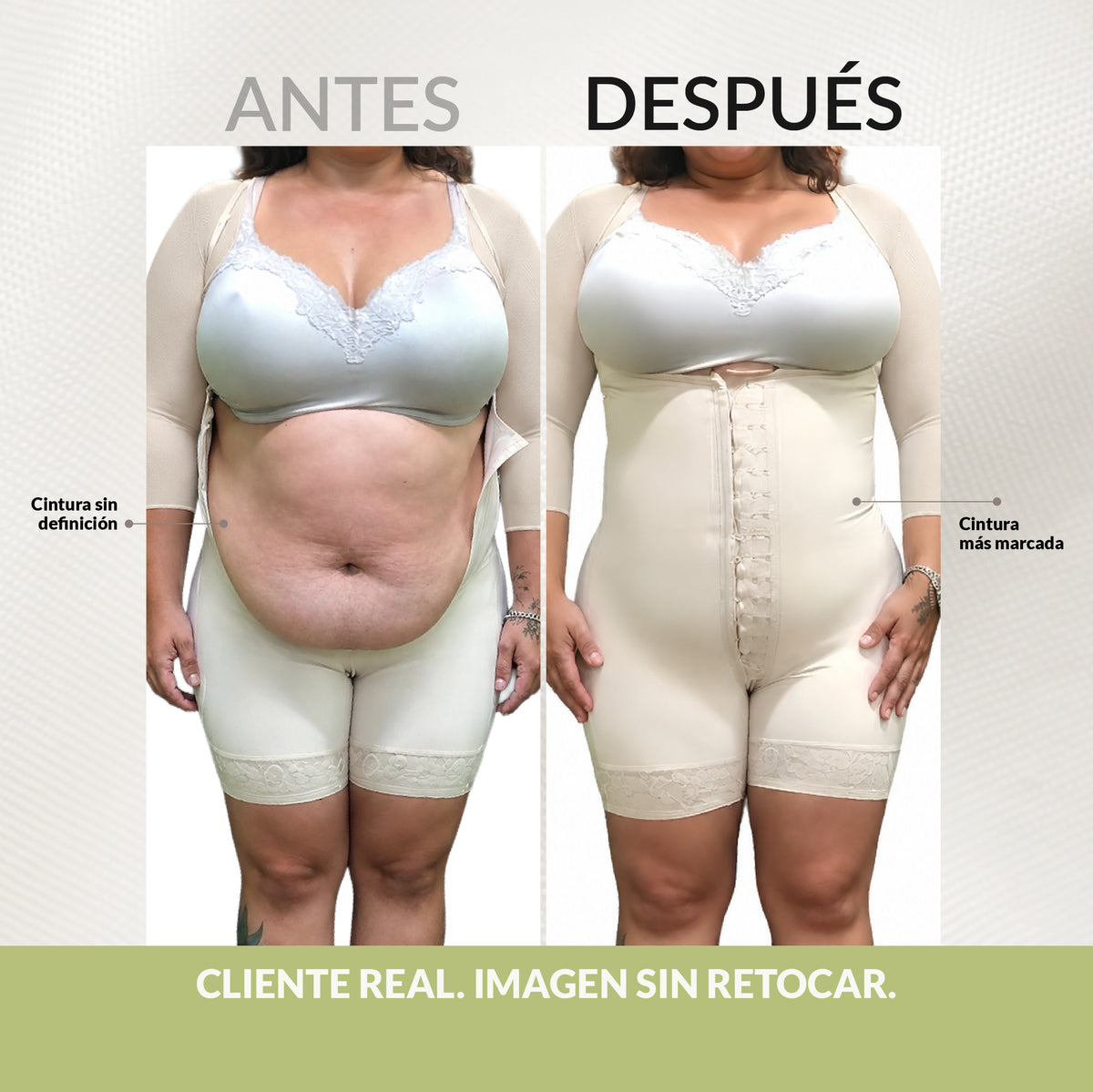 Faja Media Pierna con tiras anchas negra ( Ref O-215 / O-015 )