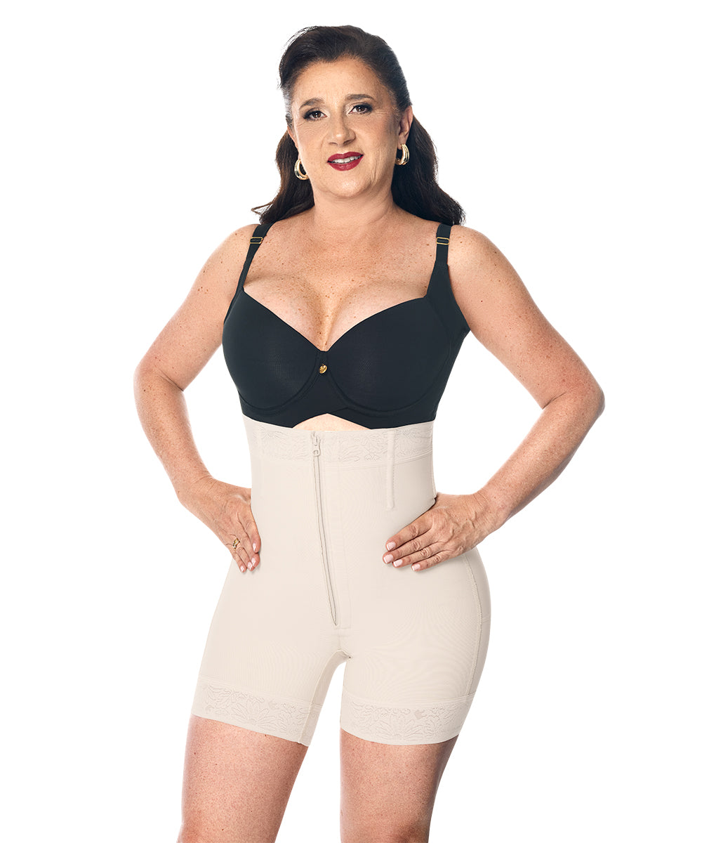 SHORT BEIGE TIRO ALTO (Ref. O-071 | Ref. O-070)