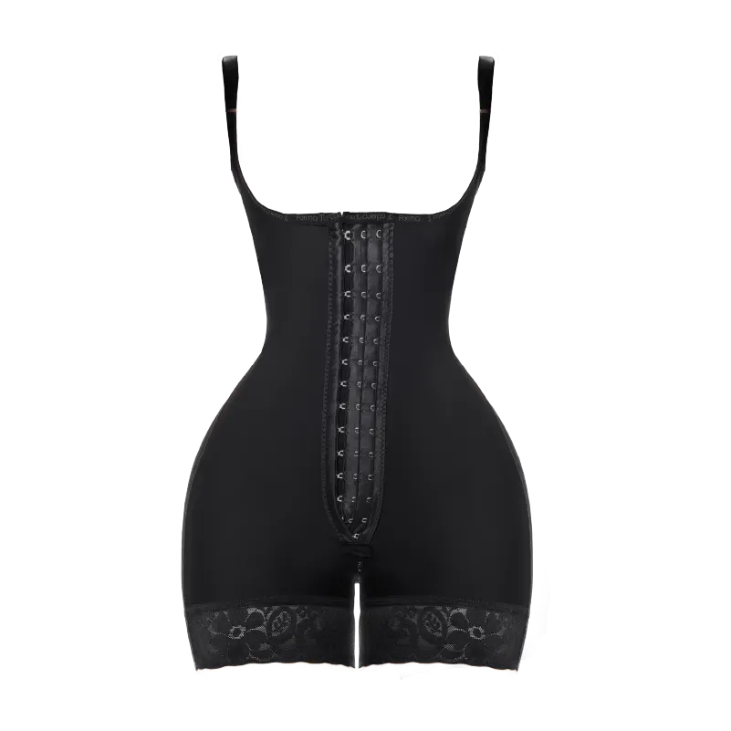 Faja moldeadora reloj de arena | control abdomen - media pierna con tiras, cremalleras y broche central (Ref. O-211 | Ref. O-011)