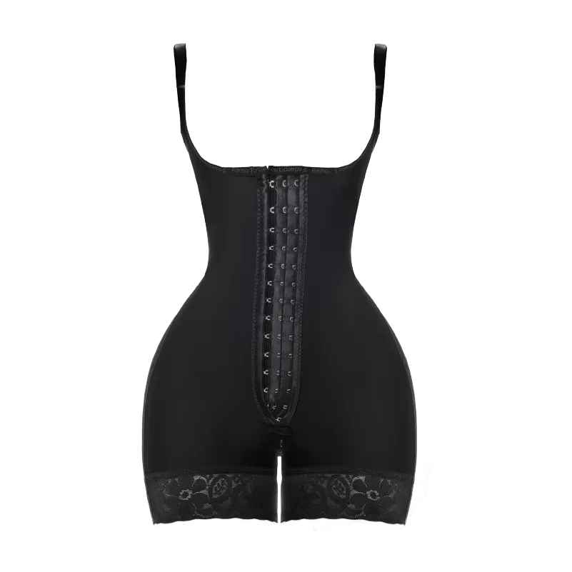 Faja moldeadora reloj de arena | control abdomen - media pierna con tiras, cremalleras y broche central (Ref. O-211 | Ref. O-011)