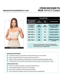 Brasier Post Quirúrgico Tiras ( REF. C-033 )