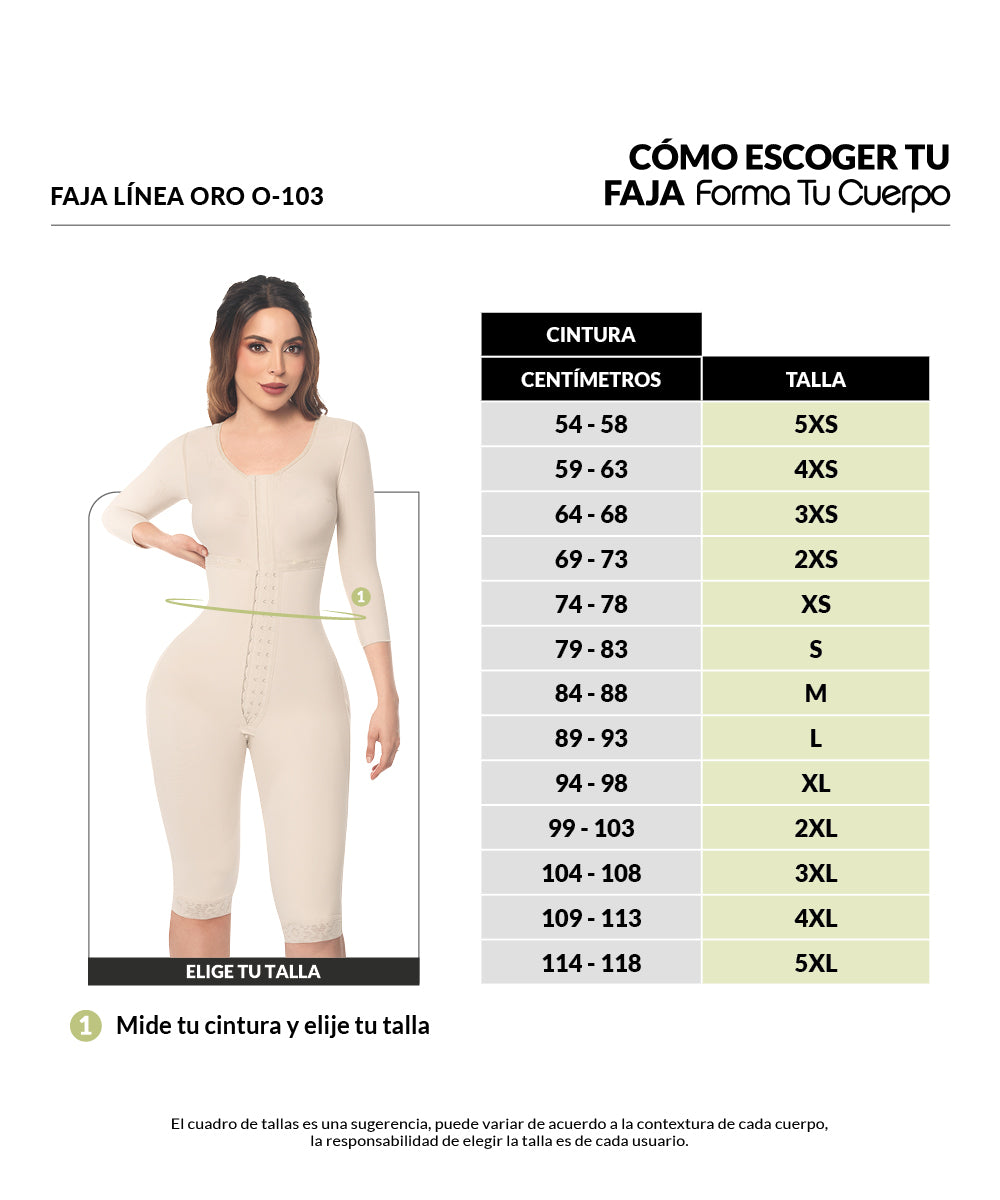 Faja control abdomen tipo enterizo efecto reloj de arena ( Ref. O-103 )