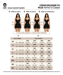 Faja Reloj de Arena Media Pierna Con Broches  - Luxury  Queen (Ref. Lux-213)