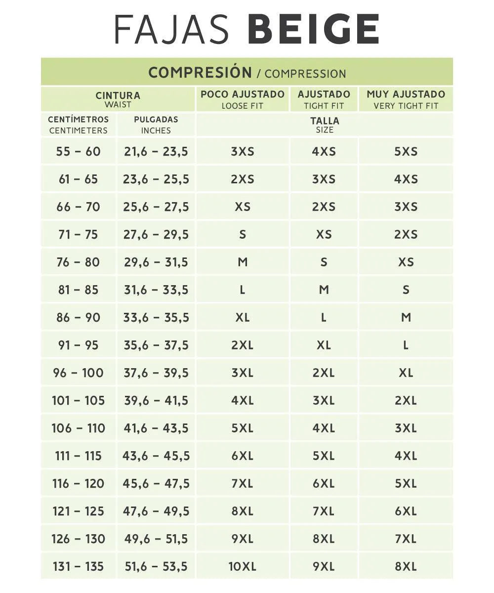 Tallas Para Mi Faja